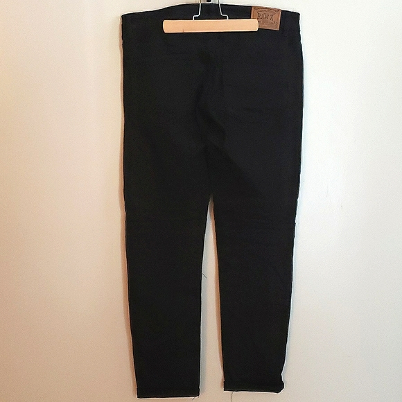 Mens Raw X Distressed Black Biker Jean - Picture 5 of 7
